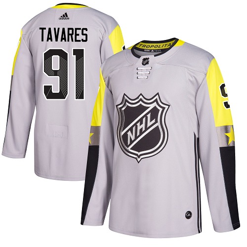 Adidas NEW York Islanders #91 John Tavares Gray 2018 All-Star Metro Division Authentic Stitched Youth NHL Jersey